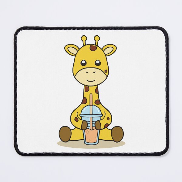 Item preview, Illustration of cute giraffe with a smoothie with a straw designed and sold by rasagamastore.