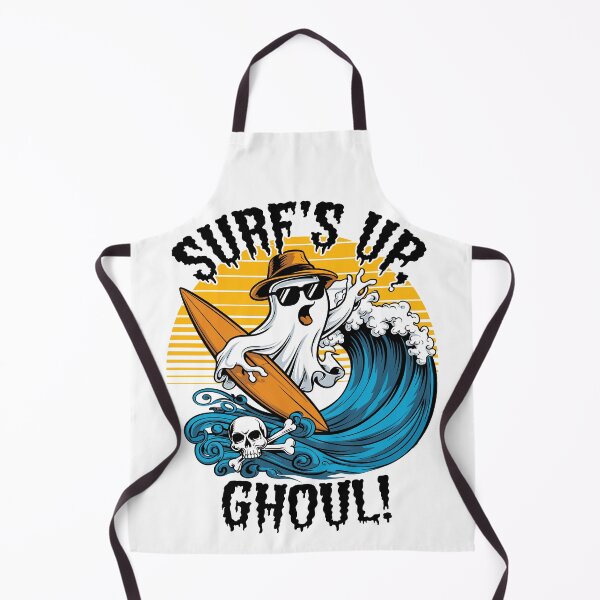 Item preview, Surf’s Up Ghoul Fun Surfing Ghost Halloween designed and sold by Quirky Shirts.