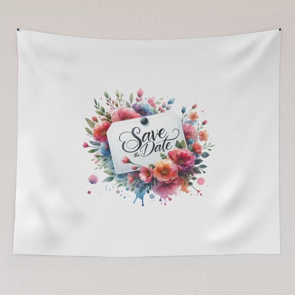 Item preview, "Save the Date" Floral Design – Elegant Wedding Reminder for Invitations & Decor designed and sold by artedigital99.