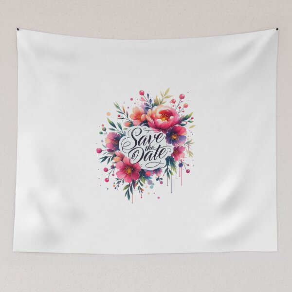 Item preview, "Save the Date" Floral Design – Elegant Wedding Reminder for Invitations & Decor designed and sold by artedigital99.