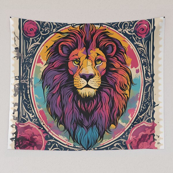 Item preview, Regal Beast: The Vintage Lion Emblem designed and sold by Vintagestamps.