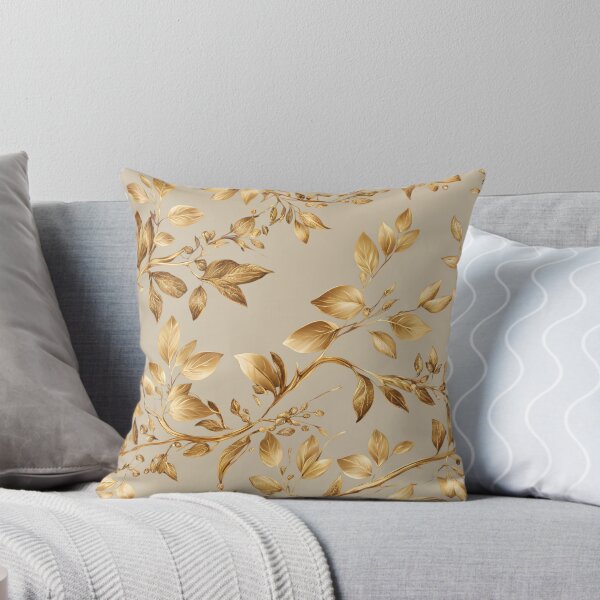 Item preview, Golden Elegance: Branches with Lush Leaves designed and sold by Hummy-studio.