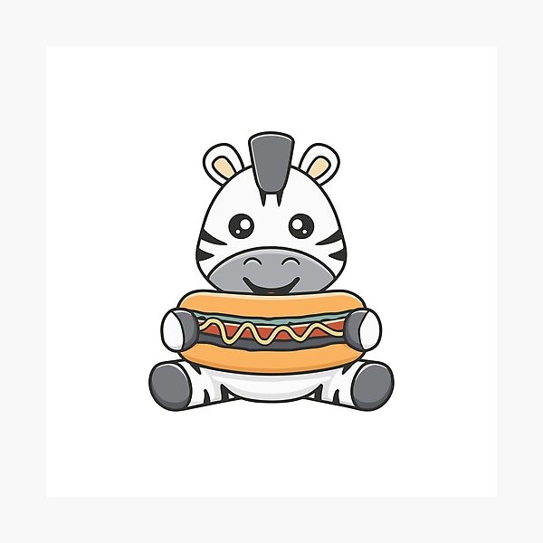 Item preview, Cute zebra eating a meatball sub with sauce designed and sold by rasagamastore.