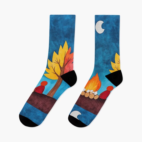 Item preview, Autumn Bonfire Under Moonlit Sky designed and sold by WPCreator.