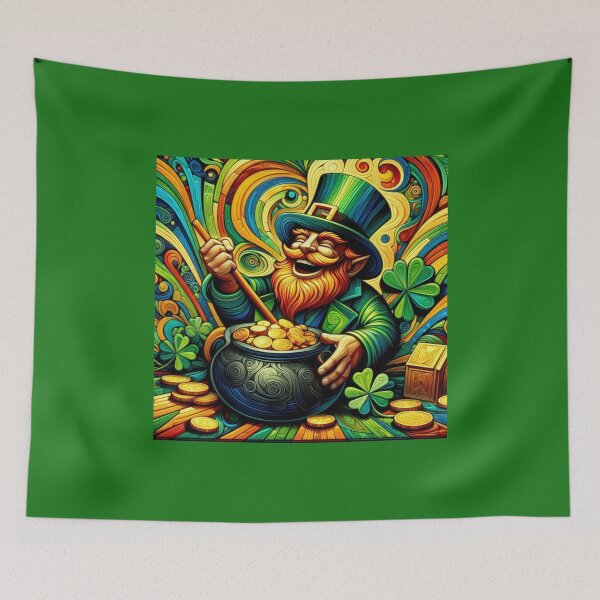 Item preview, Leprechaun Stirring His Pot of Gold designed and sold by Halifaxartguy.