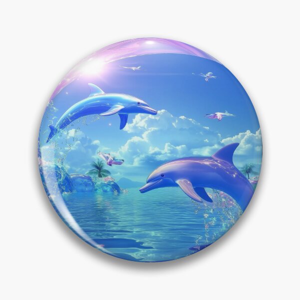 Item preview, Rainbow Dolphins | Frutiger Aero Y2K designed and sold by dragon-mignon.