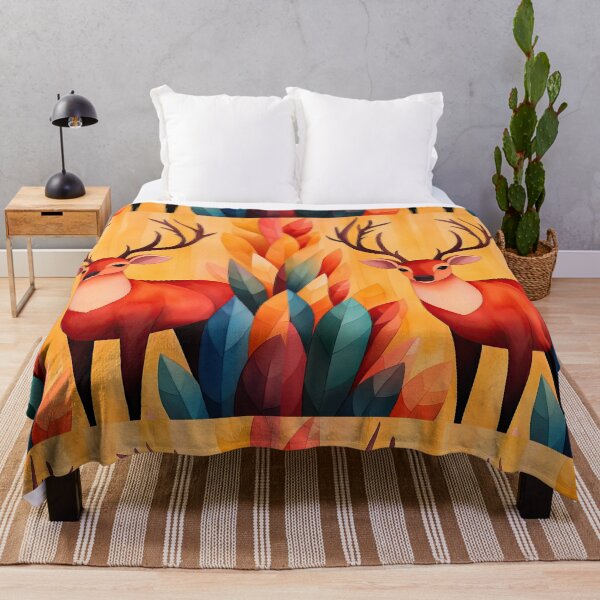 Item preview, Majestic Deer in Vibrant Fall Forest designed and sold by WPCreator.