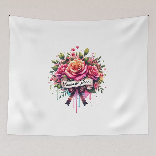 Item preview, "Dama de Honor" Floral Design – Perfect for Bridesmaid Gifts & Wedding Apparel designed and sold by artedigital99.