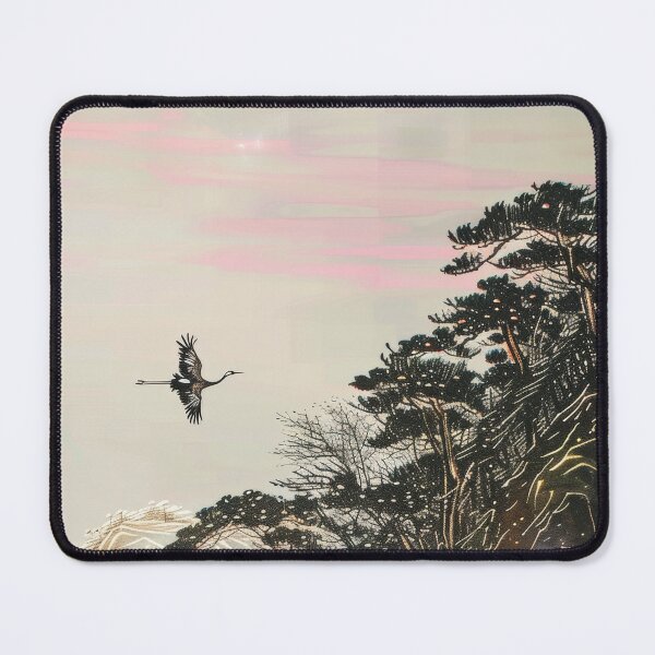 Item preview, Mystic Mountains and Cranes - Chinese Landscape Art designed and sold by Piotrek0001.