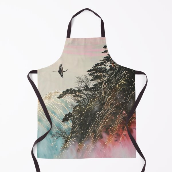 Item preview, Mystic Mountains and Cranes - Chinese Landscape Art designed and sold by Piotrek0001.