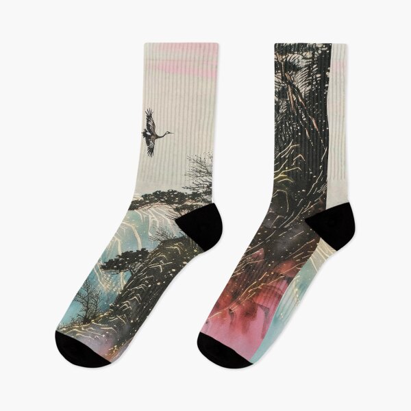 Item preview, Mystic Mountains and Cranes - Chinese Landscape Art designed and sold by Piotrek0001.