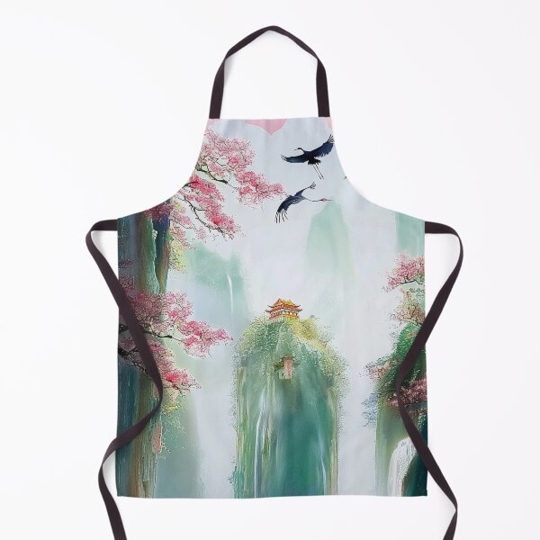 Item preview, Mystic Mountains and Cranes - Chinese Landscape Art designed and sold by Piotrek0001.
