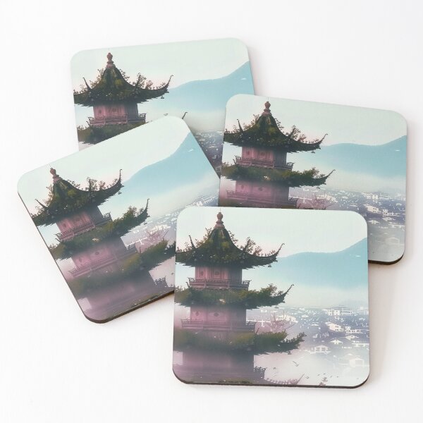Item preview, Mystic Mountains and Cranes - Chinese Landscape Art designed and sold by Piotrek0001.