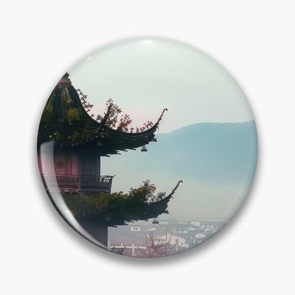 Item preview, Mystic Mountains and Cranes - Chinese Landscape Art designed and sold by Piotrek0001.