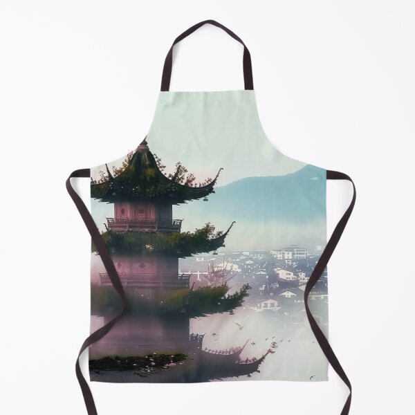 Item preview, Mystic Mountains and Cranes - Chinese Landscape Art designed and sold by Piotrek0001.