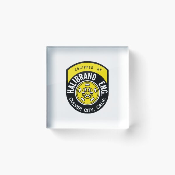 Item preview, 1950s-60s Equipped by Halibrand - Culver City, Calif. Yellow print designed and sold by retropetrol.