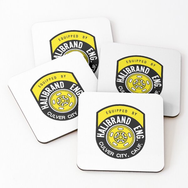 Item preview, 1950s-60s Equipped by Halibrand - Culver City, Calif. Yellow print designed and sold by retropetrol.