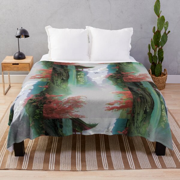 Item preview, Mystic Mountains and Cranes - Chinese Landscape Art designed and sold by Piotrek0001.