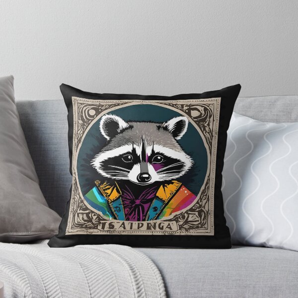 Item preview, Retro Woodland Charm: The Raccoon Stamp designed and sold by Vintagestamps.
