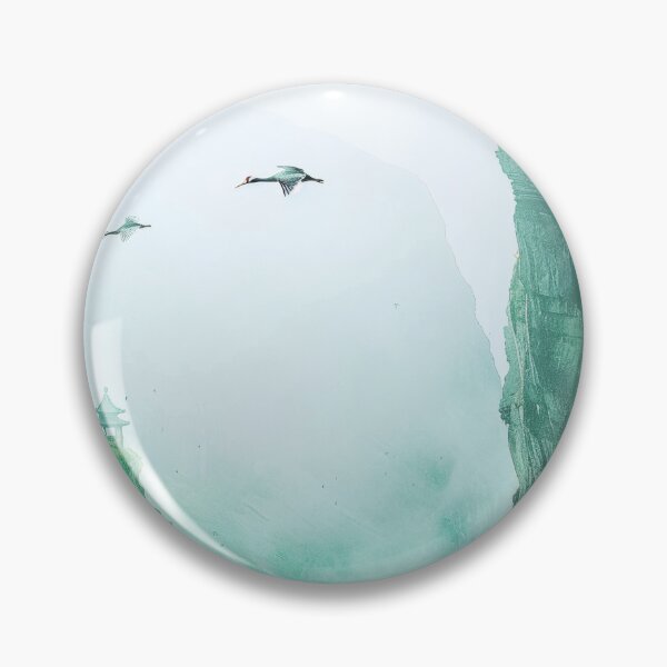 Item preview, Mystic Mountains and Cranes - Chinese Landscape Art designed and sold by Piotrek0001.