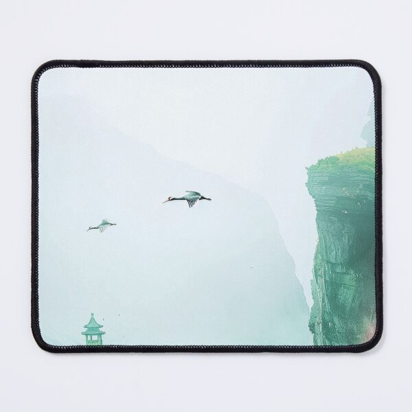 Item preview, Mystic Mountains and Cranes - Chinese Landscape Art designed and sold by Piotrek0001.