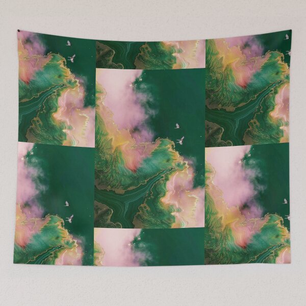 Item preview, Mystic Mountains and Cranes - Chinese Landscape Art designed and sold by Piotrek0001.
