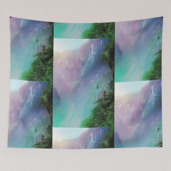 Item preview, Mystic Mountains and Cranes - Chinese Landscape Art designed and sold by Piotrek0001.
