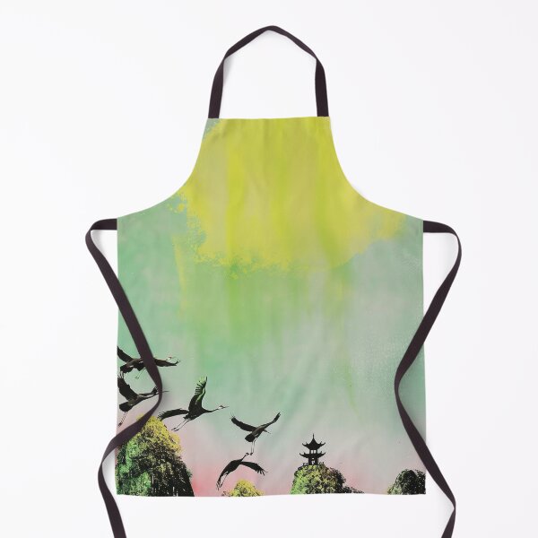 Item preview, Mystic Mountains and Cranes - Chinese Landscape Art designed and sold by Piotrek0001.