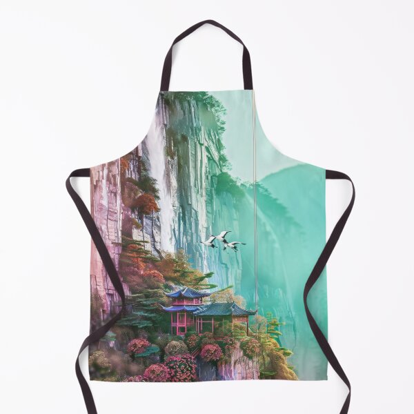 Item preview, Mystic Mountains and Cranes - Chinese Landscape Art designed and sold by Piotrek0001.