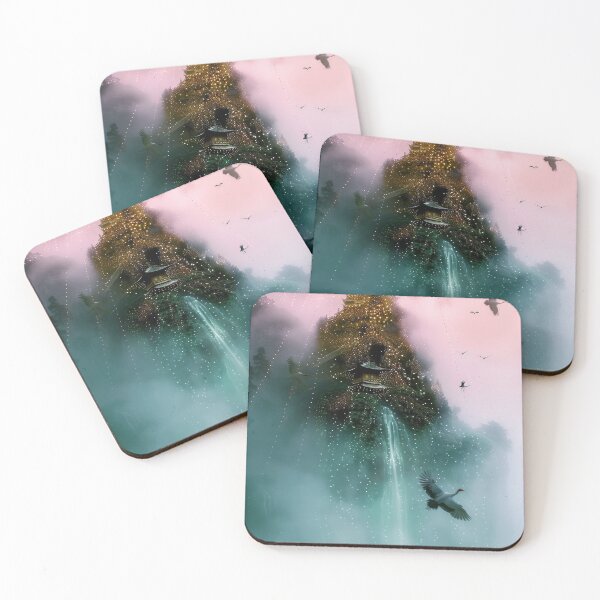 Item preview, Mystic Mountains and Cranes - Chinese Landscape Art designed and sold by Piotrek0001.