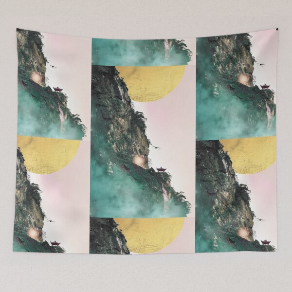 Item preview, Copy of Mystic Mountains and Cranes - Chinese Landscape Art designed and sold by Piotrek0001.