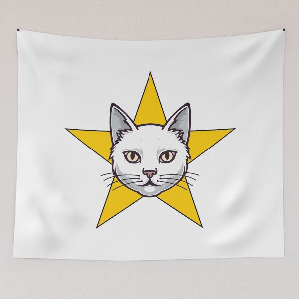Item preview, STAR, White Cat Star  designed and sold by larissa-myrie.