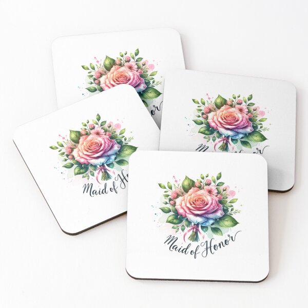 Item preview, "Maid of Honor" Floral Design – Elegant Gifts & Wedding Apparel designed and sold by artedigital99.
