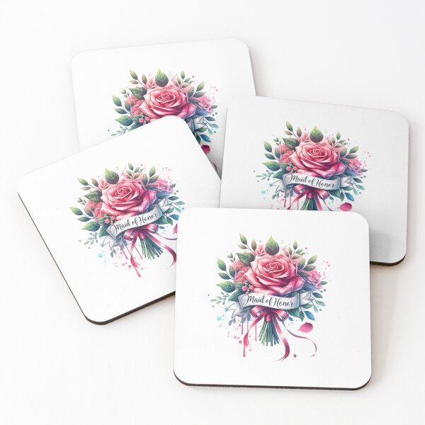 Item preview, "Maid of Honor" Floral Design – Elegant Gifts & Wedding Apparel designed and sold by artedigital99.