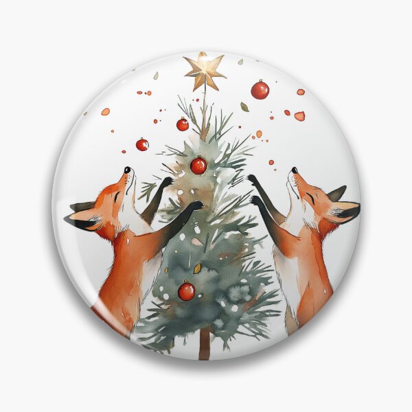 Item preview, Foxing Around the Christmas Tree designed and sold by badburropress.