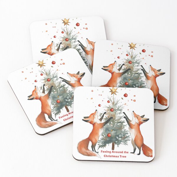 Item preview, Foxing Around the Christmas Tree designed and sold by badburropress.