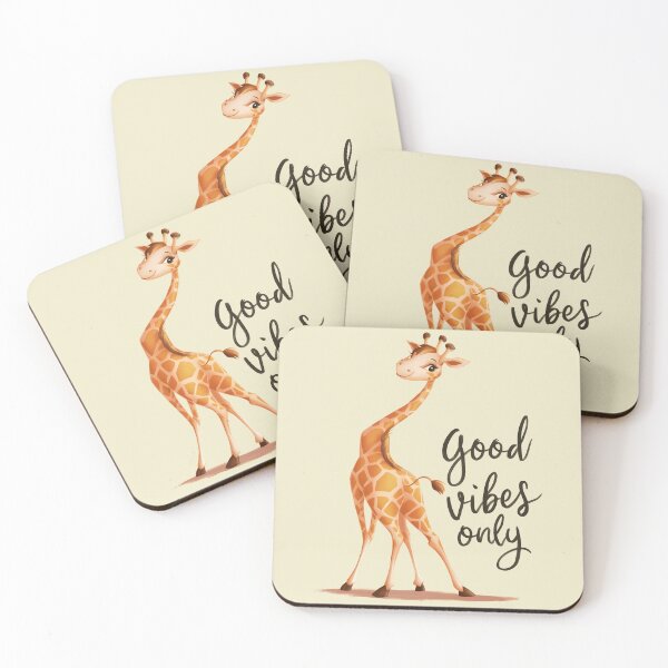 Item preview, giraffe cute on good vibes only designed and sold by KennerTH.