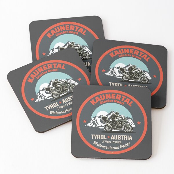 Item preview, Kaunertal Glacier Road Austria Motorcycle Sticker T-Shirt 01 designed and sold by OuterShellUK.