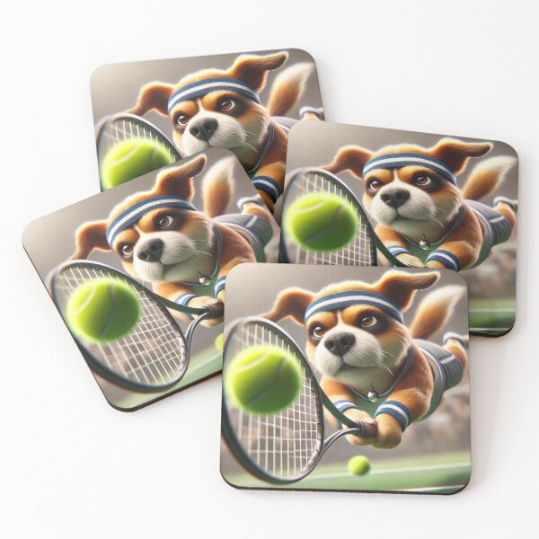 Item preview, Doggo playing tennis designed and sold by LoveSports101.