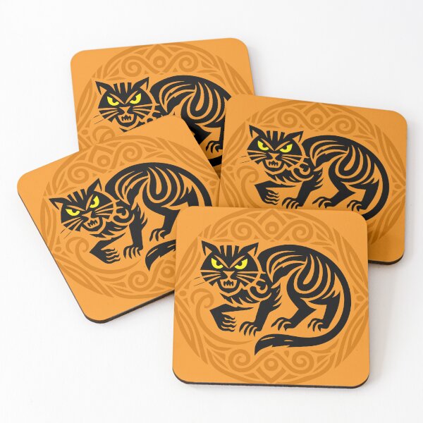 Item preview, Fierce Black Cat Halloween Spooky Season Style designed and sold by Victor Shadehorn.