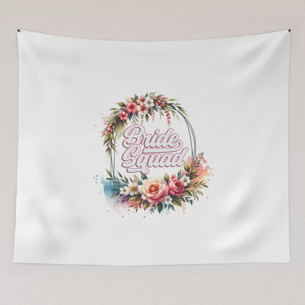 Item preview, "Bride Squad" Floral Design – Perfect for Wedding Party Gifts & Apparel designed and sold by artedigital99.