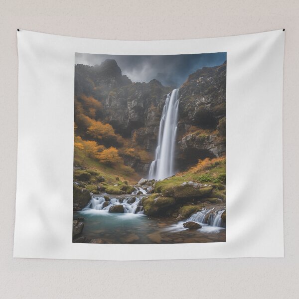 Item preview, Mountain waterfall print designed and sold by NicMacTees.