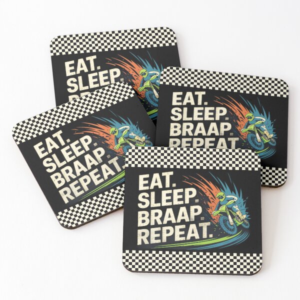 Item preview, Eat Sleep Braap Repeat - Motocross Lifestyle Graphic designed and sold by FieldHouseTees.