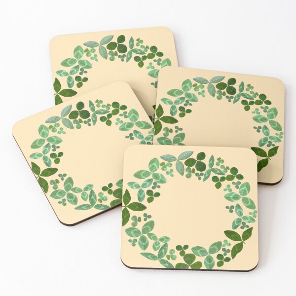Item preview, Circle of three leaved clover - beautiful green leaves wreaths designed and sold by EveryDayDabble.