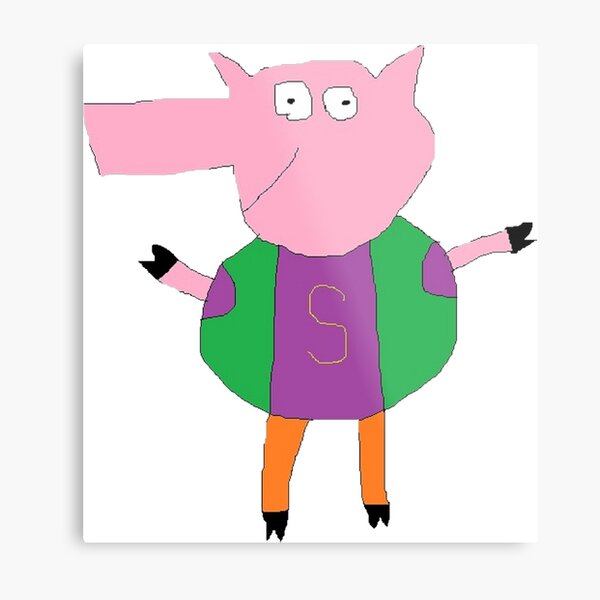 Slim Pig Metal Print