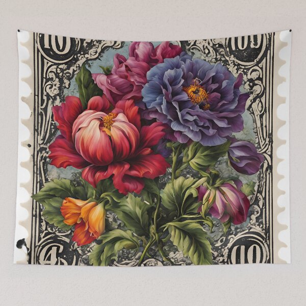 Item preview, Timeless Petals: A Vintage Floral Stamp designed and sold by Vintagestamps.