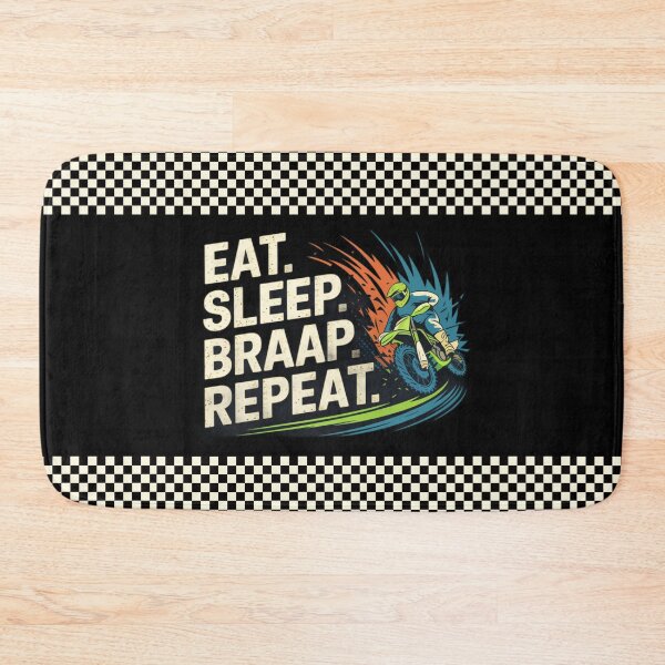 Item preview, Eat Sleep Braap Repeat - Motocross Lifestyle Graphic designed and sold by FieldHouseTees.