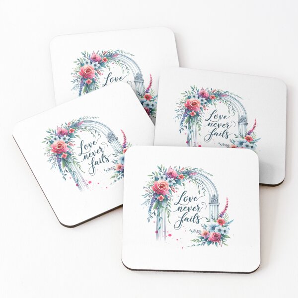 Item preview, "Love Never Fails" Wedding Arch Floral Design – Ideal for Bridal Gifts & Wedding Décor designed and sold by artedigital99.