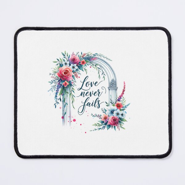 Item preview, "Love Never Fails" Wedding Arch Floral Design – Ideal for Bridal Gifts & Wedding Décor designed and sold by artedigital99.