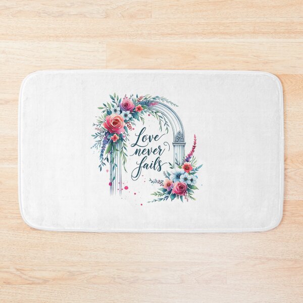 Item preview, "Love Never Fails" Wedding Arch Floral Design – Ideal for Bridal Gifts & Wedding Décor designed and sold by artedigital99.